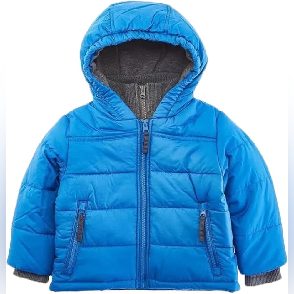 ROTHSCHILD infant boy Contrast Fleece Vestee Puffer Jacket